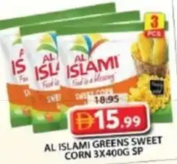 Grand Mall Sharjah Al islami greens sweet corn offer