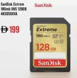 Nesto SanDisk Extrem 180mb UHS 128GB 4KSDSDXVA offer