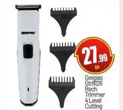 Bigmart Geepas Gtr8126 Rech Trimmer 4 Level Cutting offer