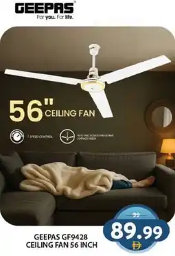 Grand Hyper Market Geepas GF9428 Ceiling Fan offer