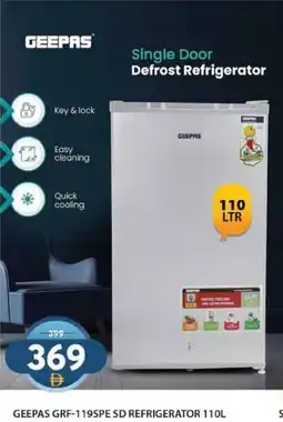 Grand Hyper Market Geepas GRF-119SPE SD Refrigerator offer