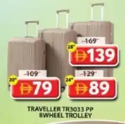 Grand Mall Sharjah Traveller TR3033 PP 8 wheel trolley offer