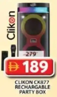 Grand Mall Sharjah Clikon CK877 Rechargable Party Box offer