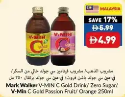 Viva Mark Walker V-MIN C Gold Drink Zero Sugar V-Min C Gold Passion Fruit Orange offer