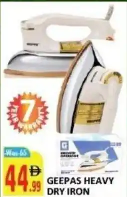Al Kabayel Geepas heavy dry iron offer
