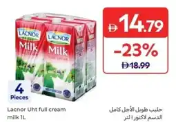 Carrefour Lacnor Uht full cream milk offer