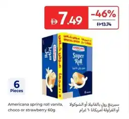 Carrefour Americana spring roll vanila, choco or strawberry offer