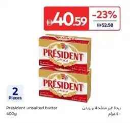 Carrefour President unsalted butter offer