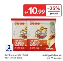 Carrefour Sombrero whole wheat flour tortilla offer