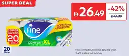 Carrefour Fine comfort XL toilet roll 2ply offer