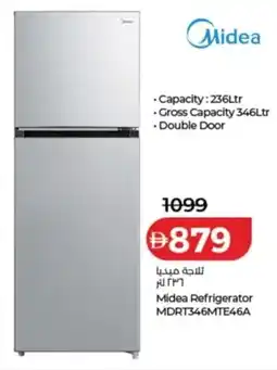 Lulu Hypermarket Midea Refrigerator MDRT346MTE46A offer