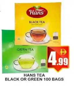 Makkah Markets Hans tea black or green 100 bags offer