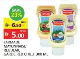 Al Madina Farmade mayonnaise regular, garlic,red chilli offer
