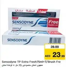 Nesto Sensodyne Toothpaste Extra Fresh + Tooth Brush Free offer