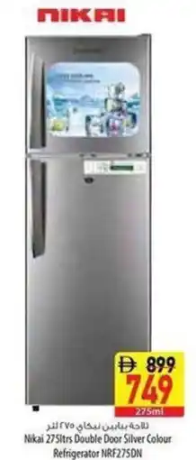 Safeer Market Nikai 275ltrs Double Door Silver Colour Refrigerator NRF275DN offer