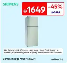 Carrefour Siemens Fridge KD55NNLEOM offer