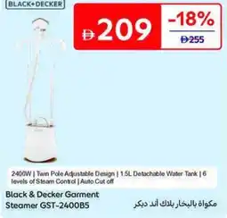Carrefour Black & Decker Garment Steamer GST-2400B5 offer