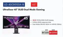Sharaf DG LG UltraGear 45" OLED Dual Mode Gaming LG-45GX950A-B offer