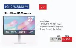 Sharaf DG LG UltraFine 4K Monitor LG-27US550-W offer