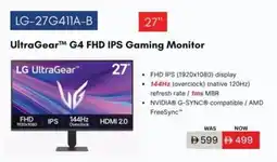Sharaf DG LG UltraGear G4 FHD IPS Gaming Monitor LG-27G411A-B offer