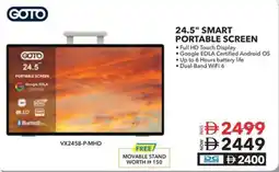 Sharaf DG GOTO 24.5" SMART PORTABLE SCREEN VX2458-P-MHD offer
