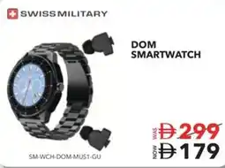 Sharaf DG SWISS MILITARY DOM SMARTWATCH SM-WCH-DOM-MUS1-GU offer