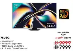 Sharaf DG Hisense 75" 75U8Q Mini-LED PRO offer