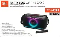 Sharaf DG JBL PARTYBOX ON-THE-GO 2 Portable party speaker offer
