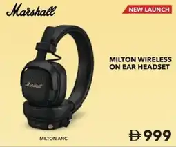 Sharaf DG Marshall milton wireless on ear headset offer