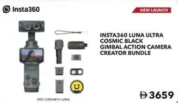 Sharaf DG Insta360 luna ultra cosmic black gimbal action camera creator bundle offer