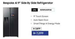 Sharaf DG Samsung Bespoke Al 9" Side By Side Refrigerator RS90F64D1FAE offer