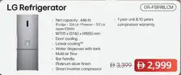 Sharaf DG LG Refrigerator GR-F589BLCM offer