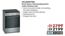 Sharaf DG HKL060070M Bosch Series 2 free-standing electric cooker offer