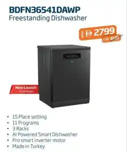 Sharaf DG beko BDFN36541DAWP Freestanding Dishwasher offer