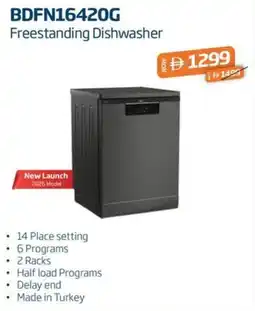 Sharaf DG beko BDFN16420G Freestanding Dishwasher offer