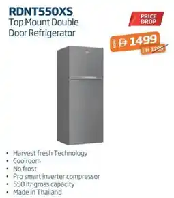 Sharaf DG beko RDNT550XS Top Mount Double Door Refrigerator offer