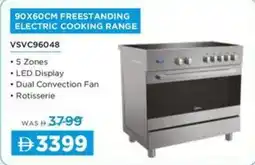 Sharaf DG Midea 90x60cm freestanding electric cooking range VSVC96048 offer