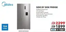 Sharaf DG Midea side by side fridge MDRS704FIE02AE offer