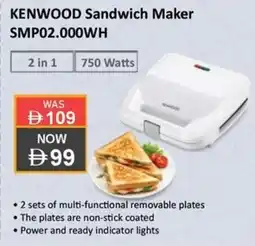 Sharaf DG KENWOOD Sandwich Maker SMP02.000WH offer