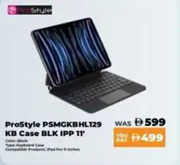 Sharaf DG ProStyle PSMGKBHL129 KB Case BLK IPP 11' offer