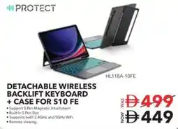 Sharaf DG Protect detachable wireless backlift keyboard + case for S10 FE offer
