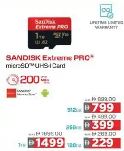 Sharaf DG SANDISK Extreme PRO® microSD UHS-I Card 512 GB offer