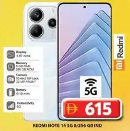Grand Hyper Market REDMI NOTE 14 5G 8/256 GB IND offer