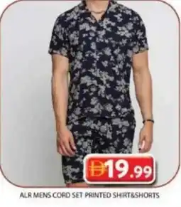 Grand Hyper Market Alr mens cord set printed shirt & shorts offer