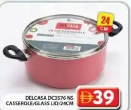 Grand Hyper Market Delcasa dc3576 ns 39 casserole / glass lid offer