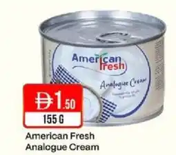 West Zone Supermarket American Fresh Analogue Cream offer