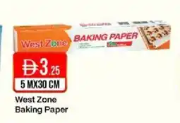 West Zone Supermarket West Zone Baking Paper offer