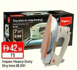 West Zone Supermarket Impex Heavy Duty Dry Iron IB 201 offer