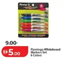 Lulu Hypermarket Flamingo whiteboard markers set 6 colors offer