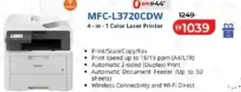 MFC-L3720CDW 4-in-1 Color Laser Printer